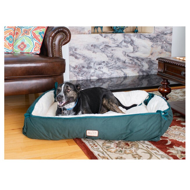 Pet Bed & Mat, Luxury soft Dog Cushion, Laurel Green/Ivory, Large, , alternate image number null