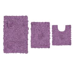 Bell Flower 3 Piece Bath Rug Collection