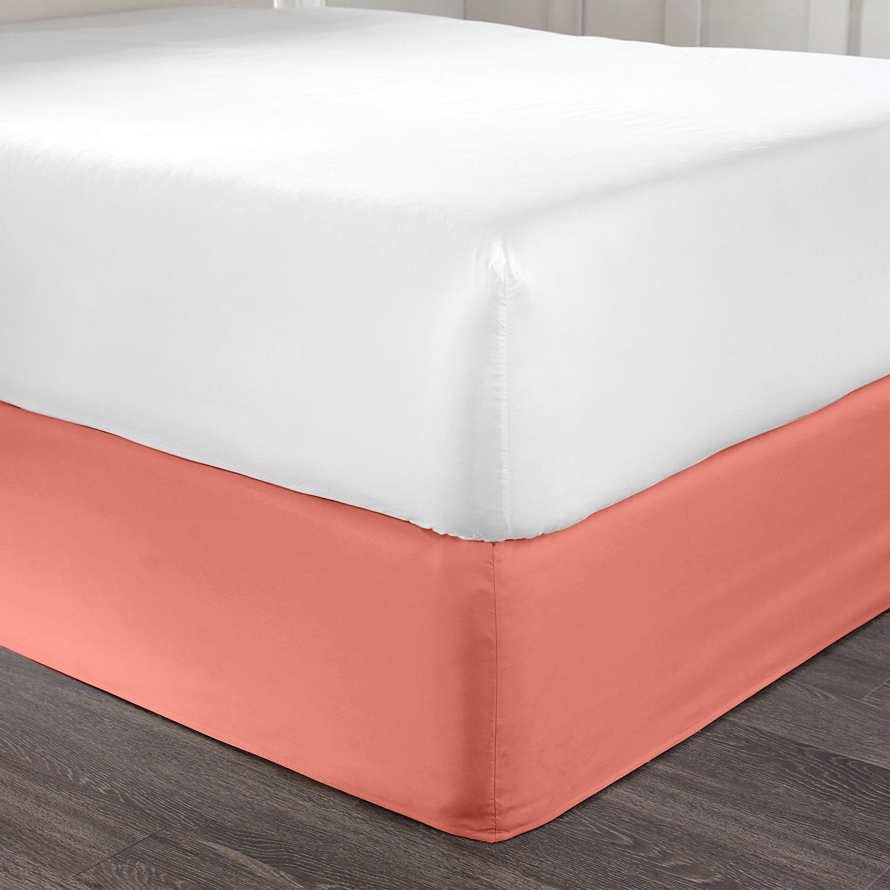 BH Studio Microfiber Bedskirt, CORAL, hi-res image number 0