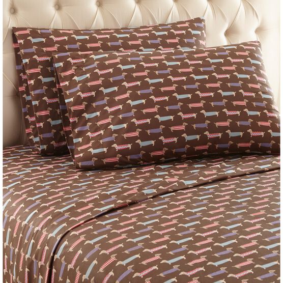 Micro Flannel® Dog Print Sheet Set, FLANNEL, hi-res image number null