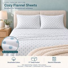 Cotton Flannel Print Sheet Set