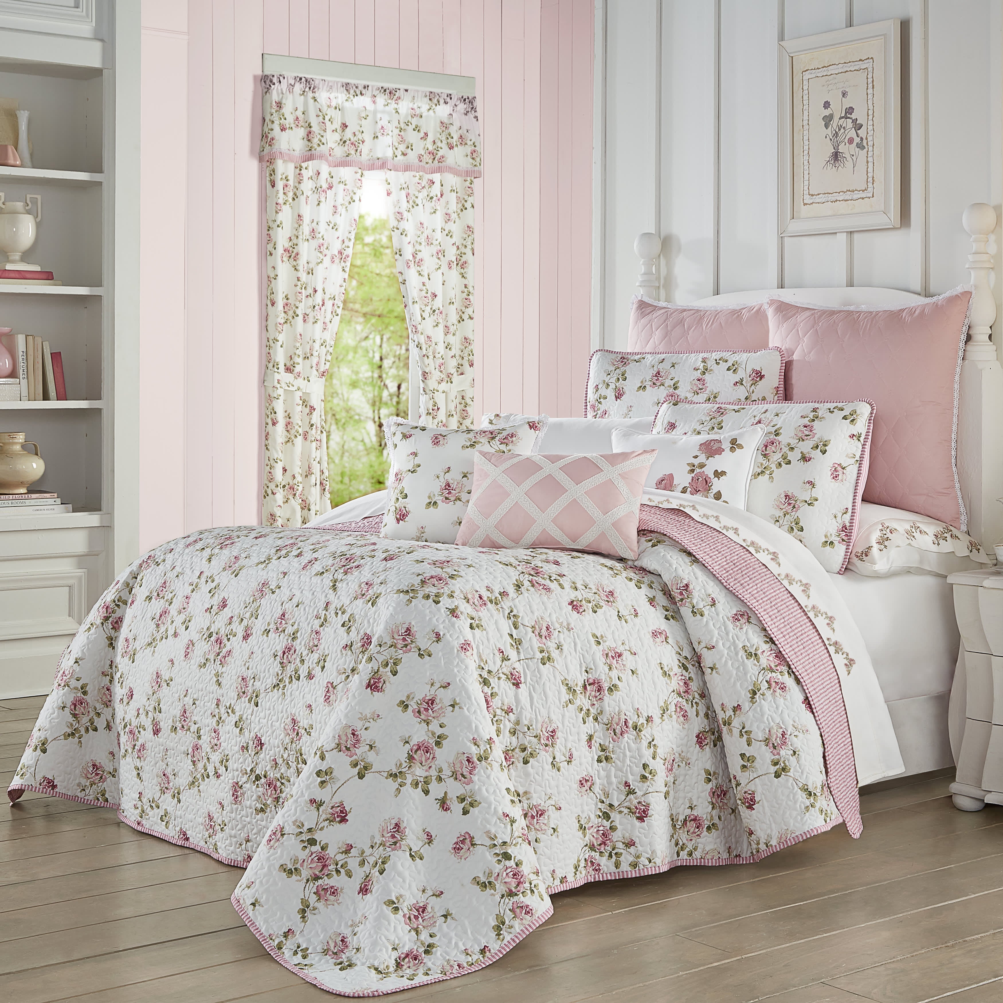 Rosemary 3 Piece Quilt Set, ROSE, hi-res image number 0