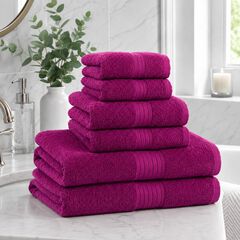 BH Studio 6-Piece Plush & Absorbent 100% Cotton Bath Towel Set