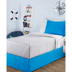Luxury Hotel Kids Tailored 14" Drop Blue Bed Skirt