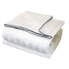 Silk-Filled 260 Thread Count Damask Stripe Blanket