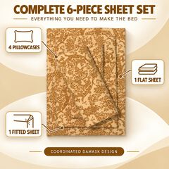 Printed Damask 6-PC. Sheet Set
