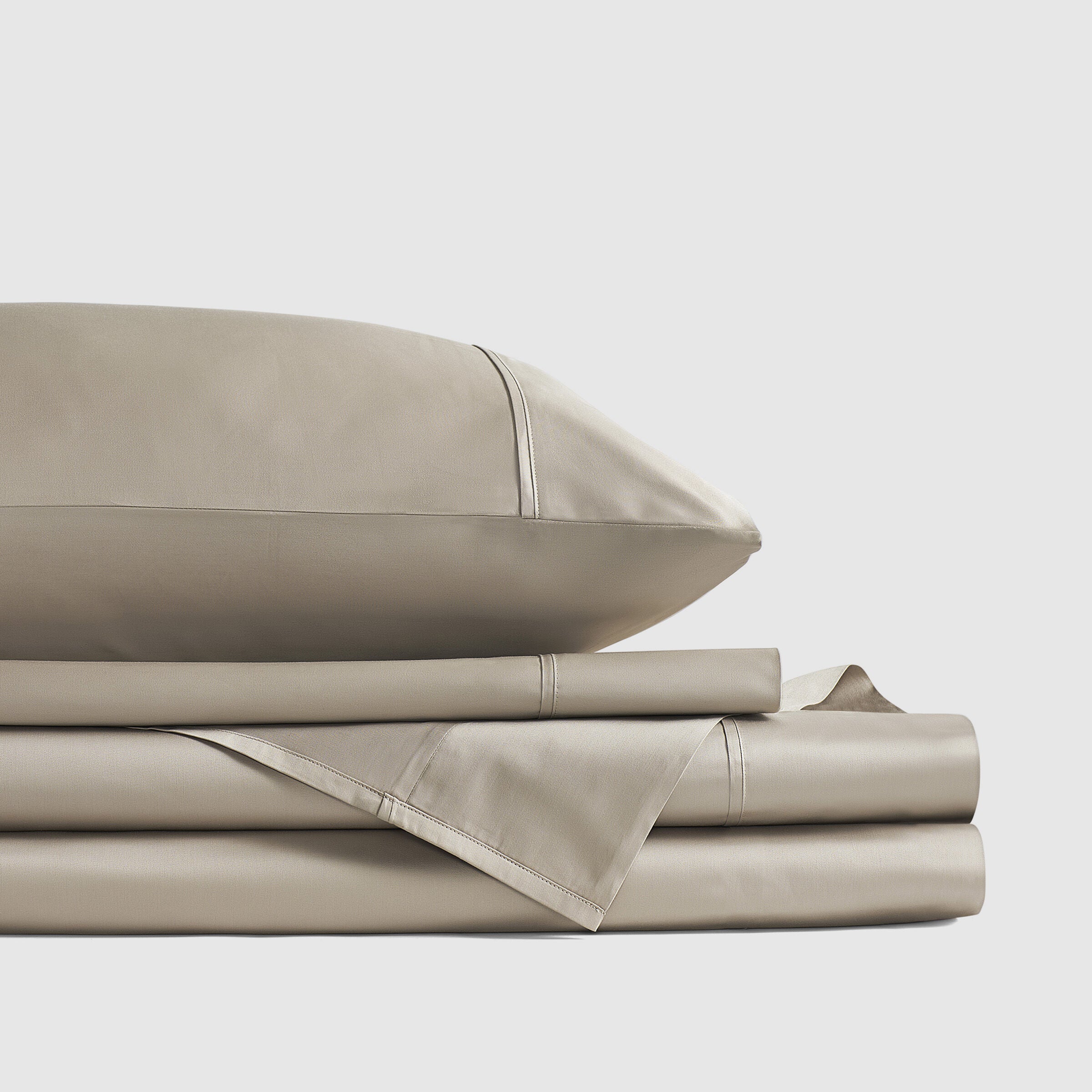 PREMIER SATEEN KING 4PC. SHEET SET, ALMOND, alternate image number 1