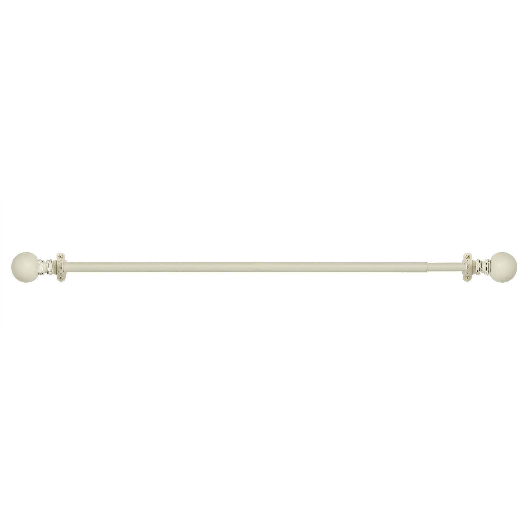 Innovative Decorative Room Darkening Wrap Around Rod & Finial 48-86, WHITE, hi-res image number 0