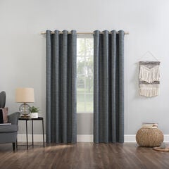 Kline Tweed Thermal 100% Blackout Grommet Panel
