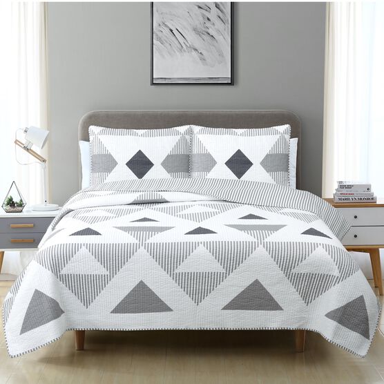 Mason Quilt Set Quilts, GRAY, hi-res image number null