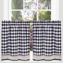 Buffalo Check Window Curtain Tier Pair