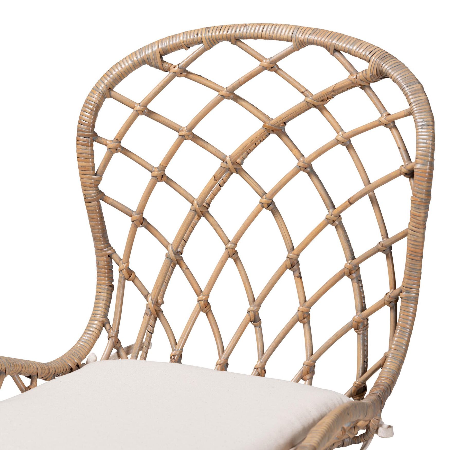 Sabelle Modern Bohemian Black Finished Rattan And Metal Dining Chair, , alternate image number 10