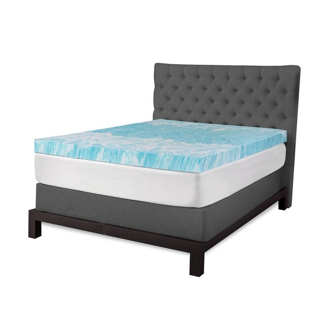 SensorPEDIC 4-Inch Gel Swirl Memory Foam Mattress Topper, , on-hover image number 1