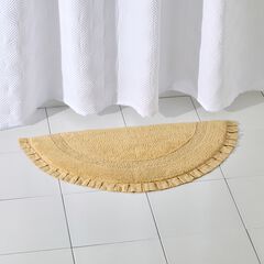 Half Round Ruffle Bath Rug