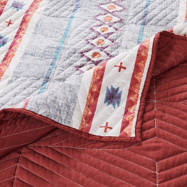 Kiva Western Boho Quilt And Pillow Sham Set, , alternate image number null