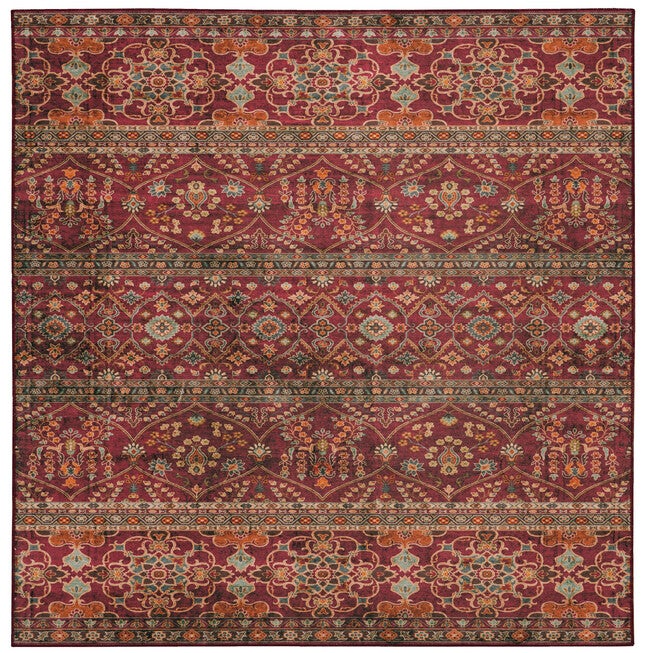Washable Neil Garnet/Ivory Rug, GARNET, hi-res image number null