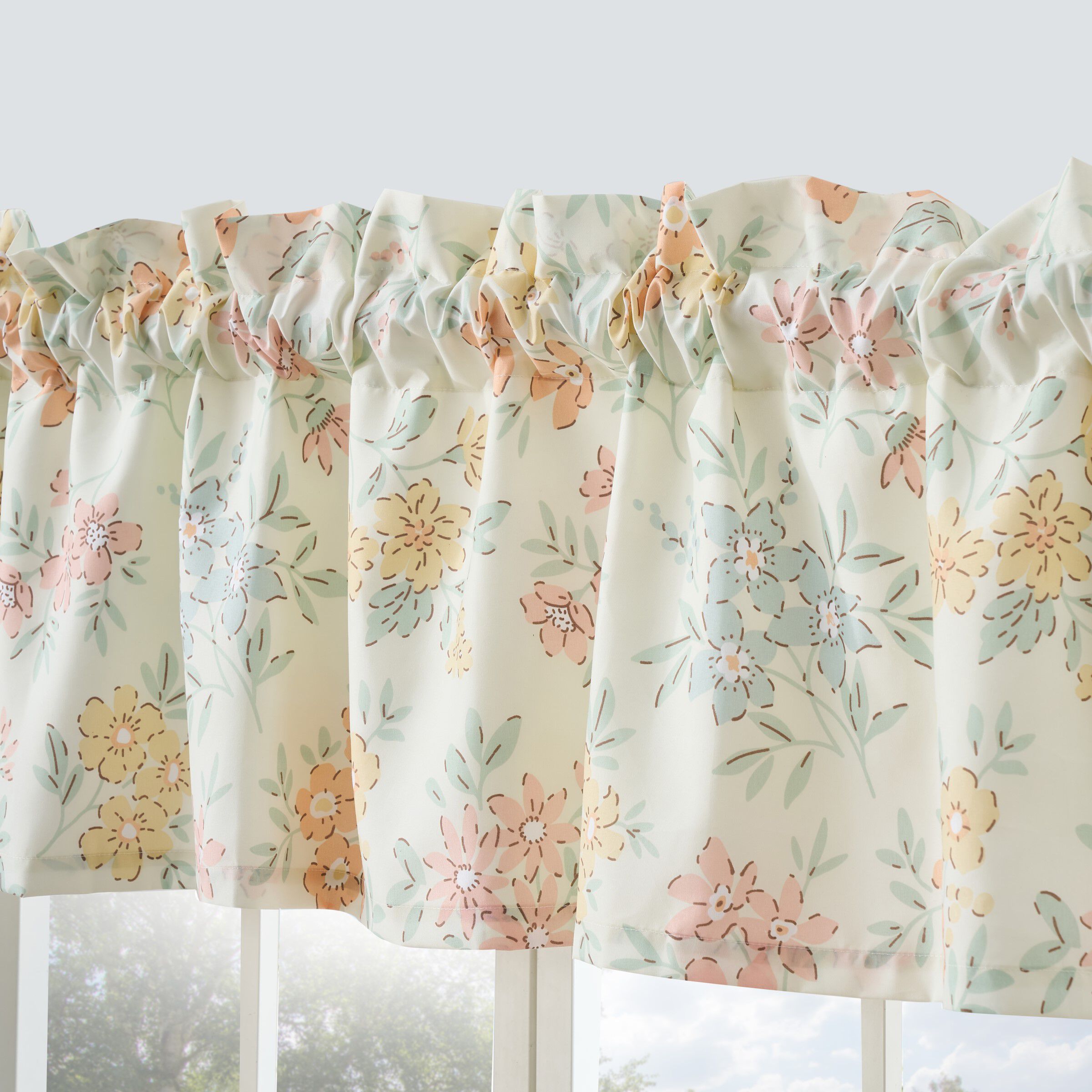 Greenland Home Fashions&trade; Chloe Window Valance Curtains, PASTEL, alternate image number 2