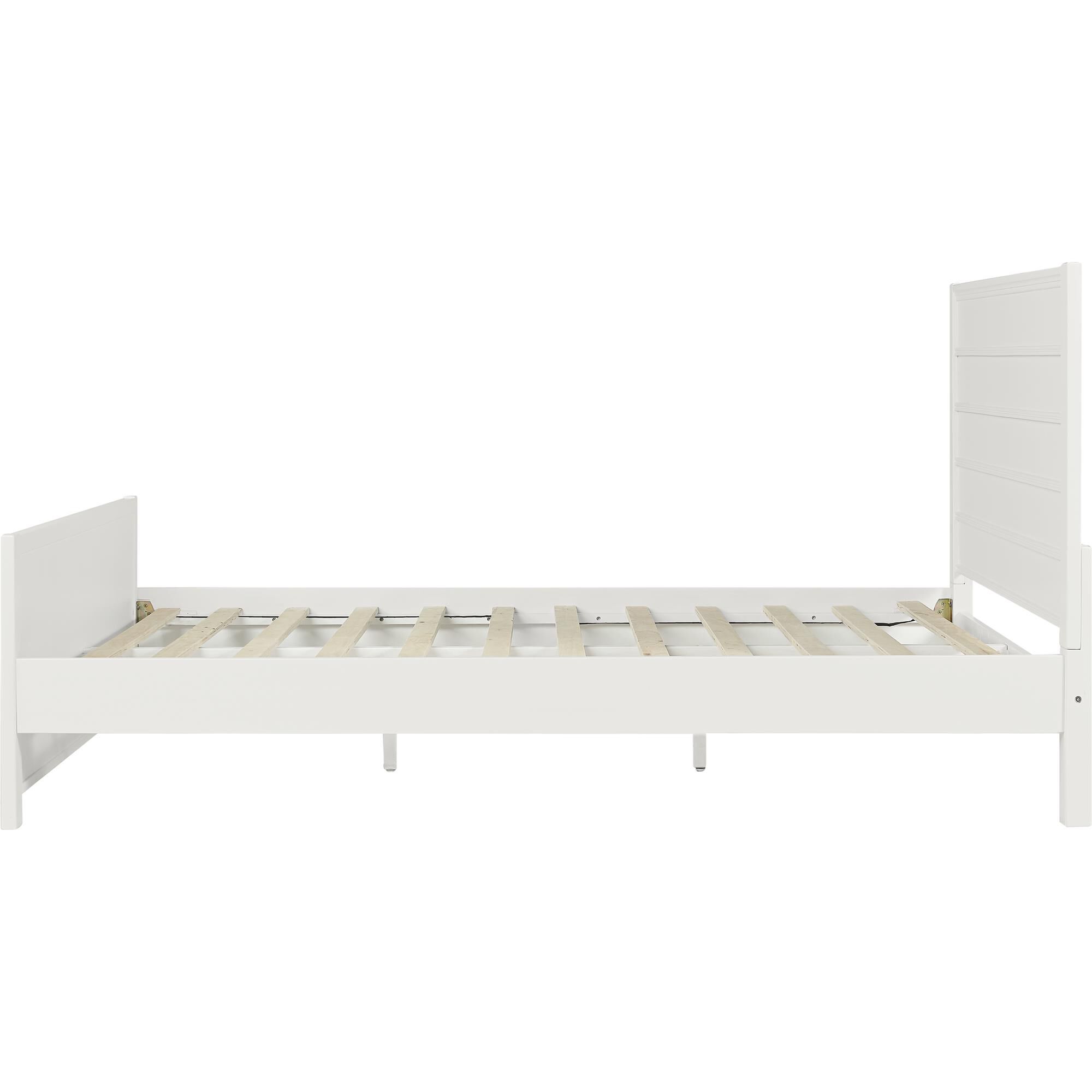 Caroline Wooden Platform Bed in Oak, King, WHITE, alternate image number 5