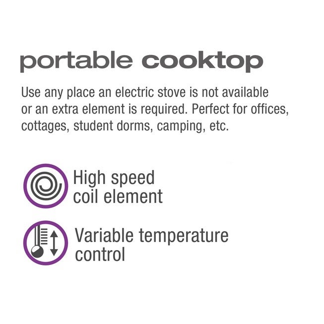 Portable Cooktop - Double Burner Black, , alternate image number null