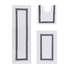 Hotel Collection 100% Cotton 3 Piece (20" X 20" | 21" X 34" | 20" X 60") Bath Rug Set