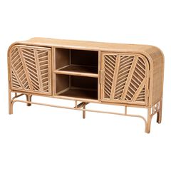 Carabella Bohemian Natural Rattan 2-Door Storage Cabinet