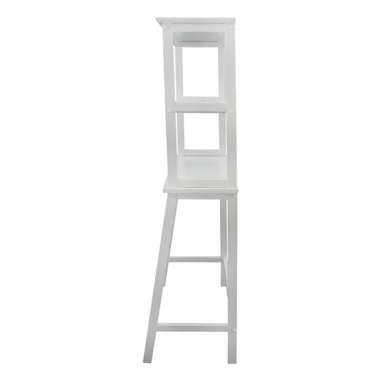 Spacesaver 100% Solid Wood Over The Toilet Rack with Shelves - White, , alternate image number null