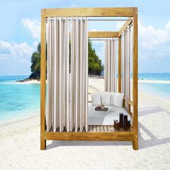 Outdoor Decor Seascapes Stripes Outdoor Grommet Curtain Panel Pair