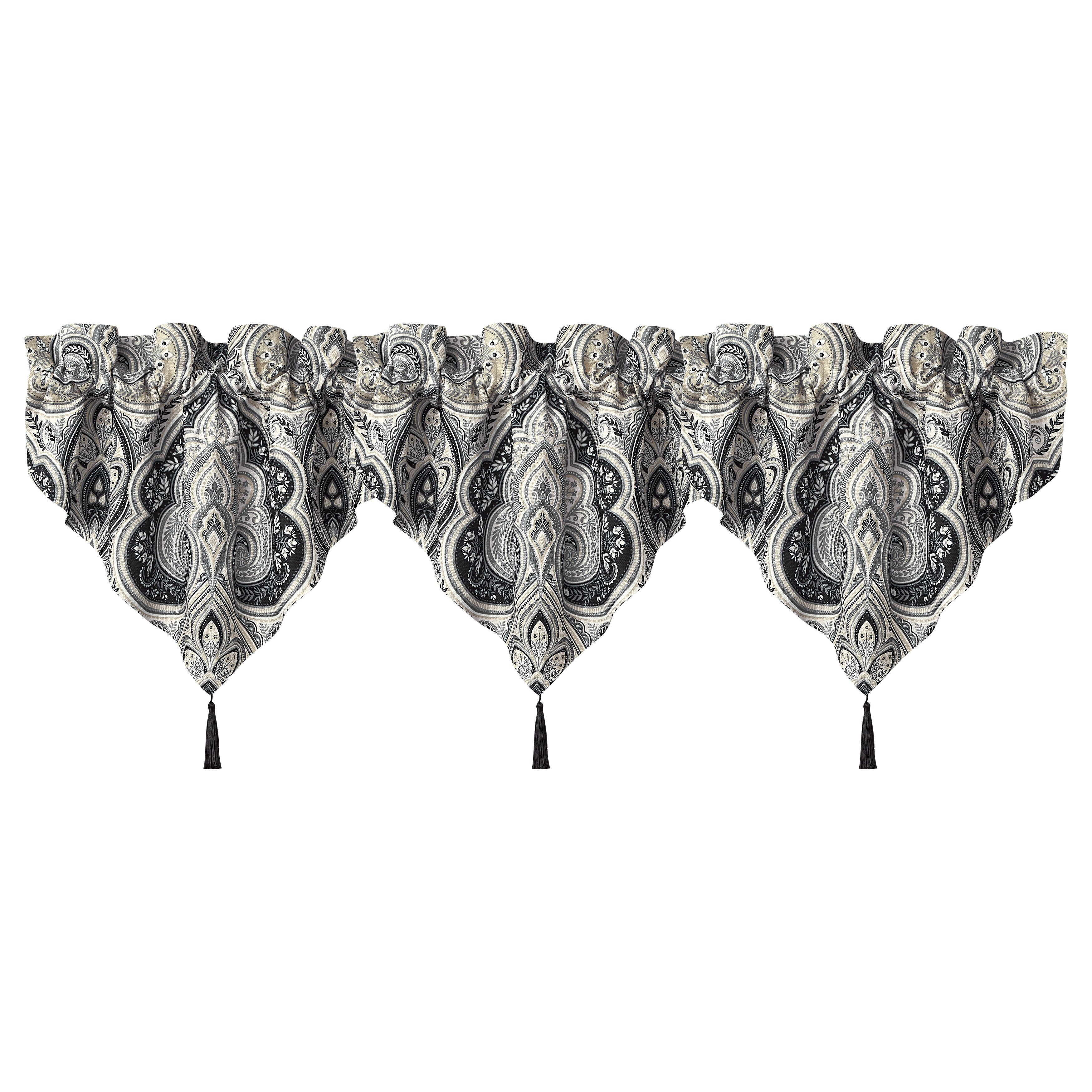 Messina Window Ascot Valance, BLACK, alternate image number 4