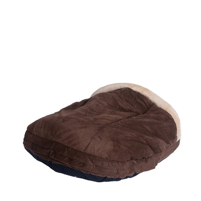 Slipper Shape Cat Dog Bed Mocha/Beige, , alternate image number null