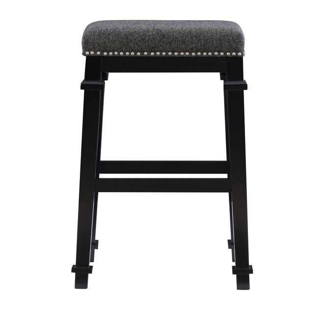 Kennedy Black Tweed Backless Bar Stool Backless Stools, , on-hover image number 1