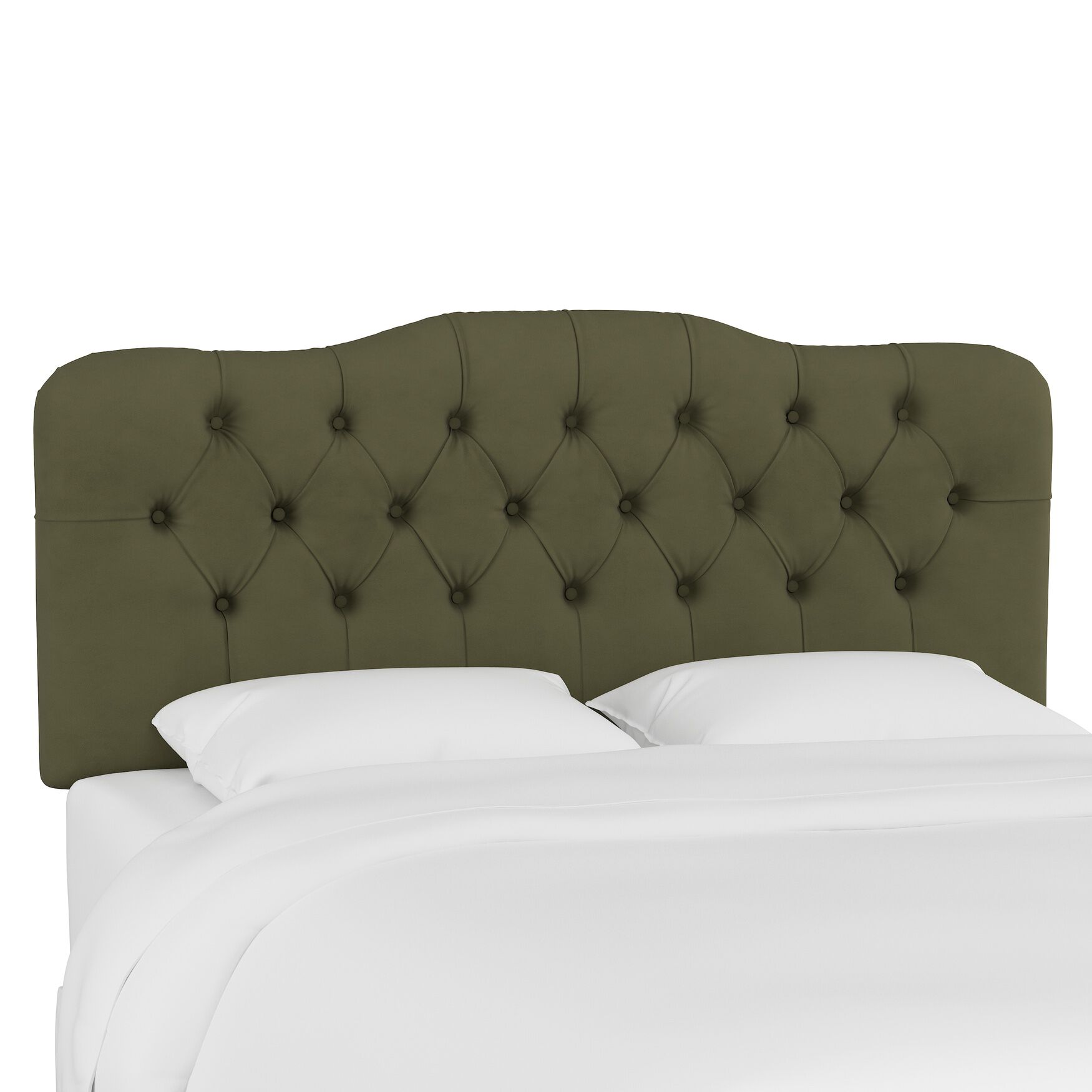 Velvet Tufted Headboard, VELVET LODEN, hi-res image number 0
