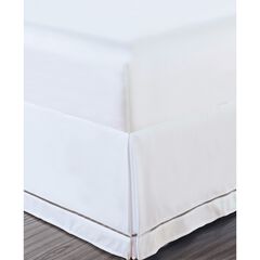 Luxury Hotel Hemstitch White 14" Drop Bed Skirt