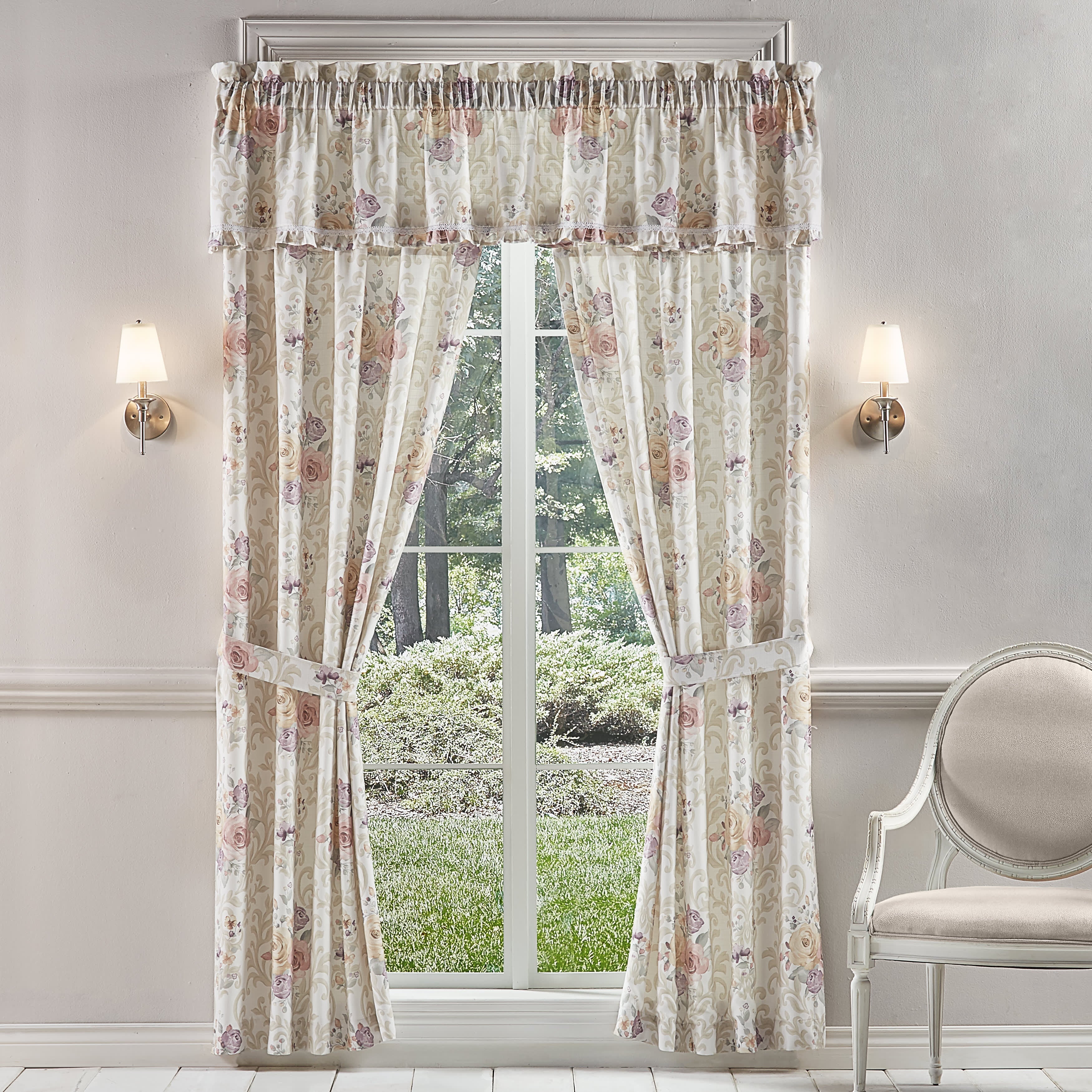 Chardonnay 84 Inch Window Panel Pair, IVORY, alternate image number 1