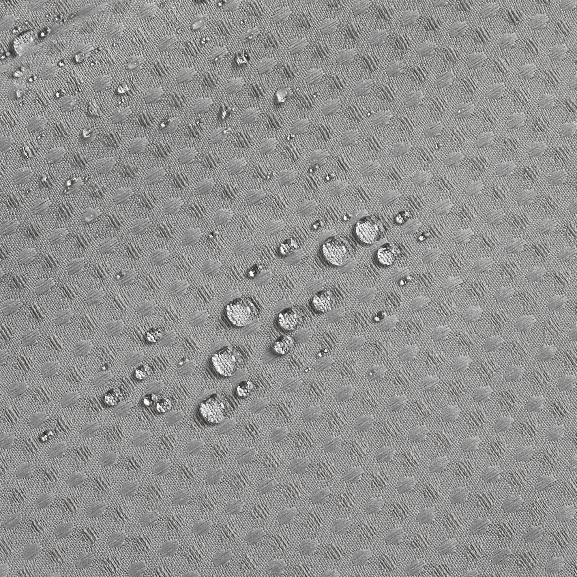 Dobby Waffle Shower Curtain with Snap-in Liner, Hooks included, GRAY, alternate image number 6