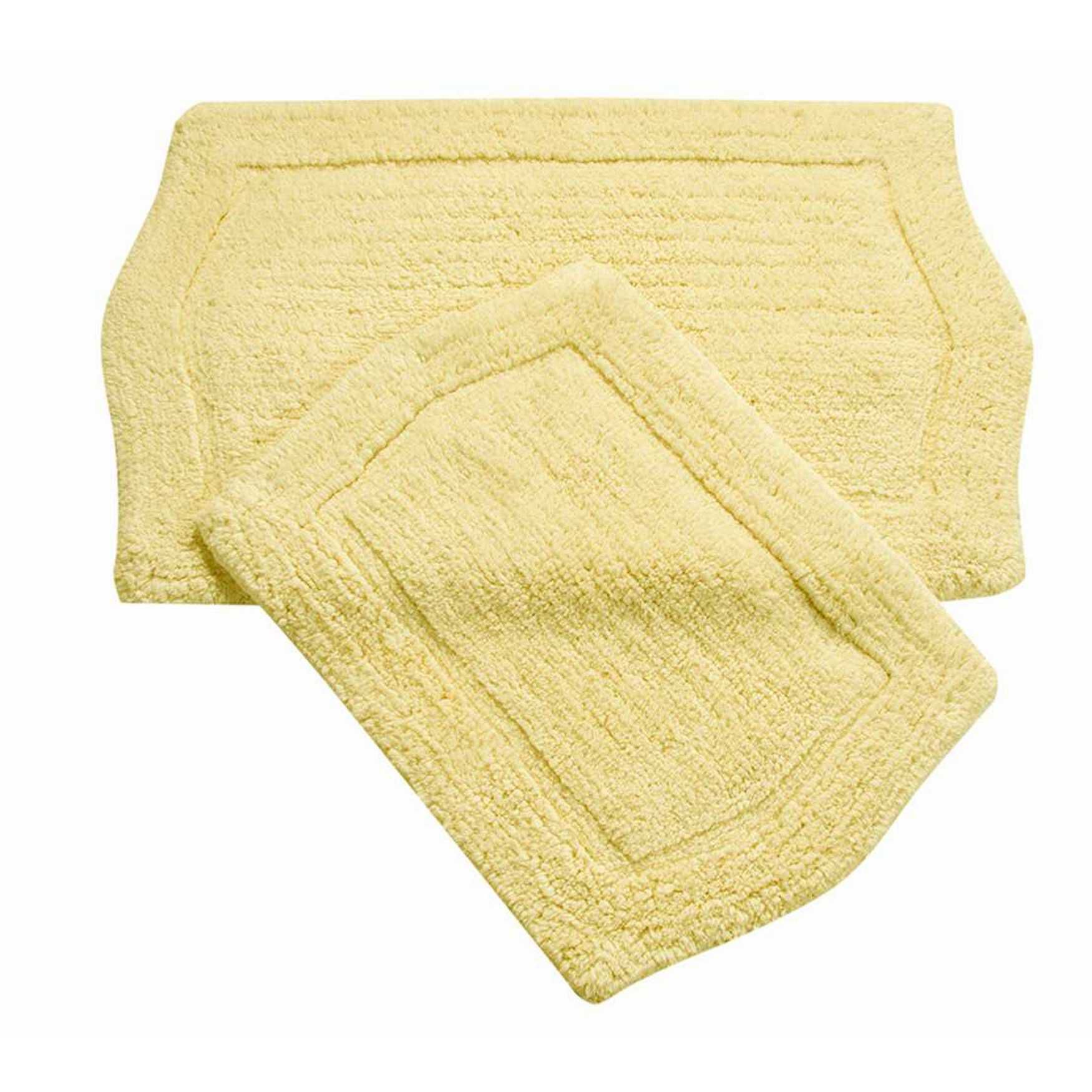 Waterford 2 Piece Set Bath Rug Collection, YELLOW, hi-res image number 0