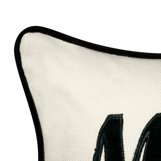Celebrations ""Mr. & Mrs."" Cursive Embroidered Applique Decorative Pillow , , alternate image number null