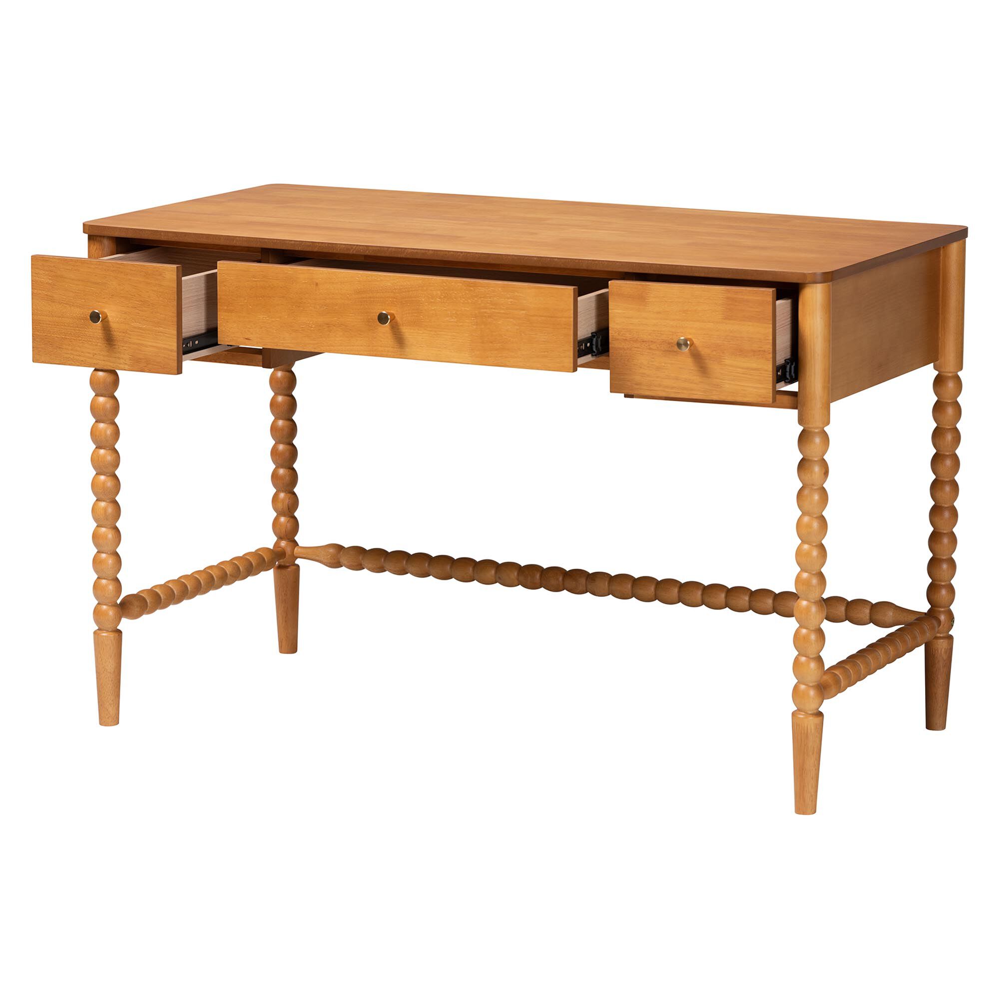 Lucera Bobbin Writing Desk, BROWN, alternate image number 2