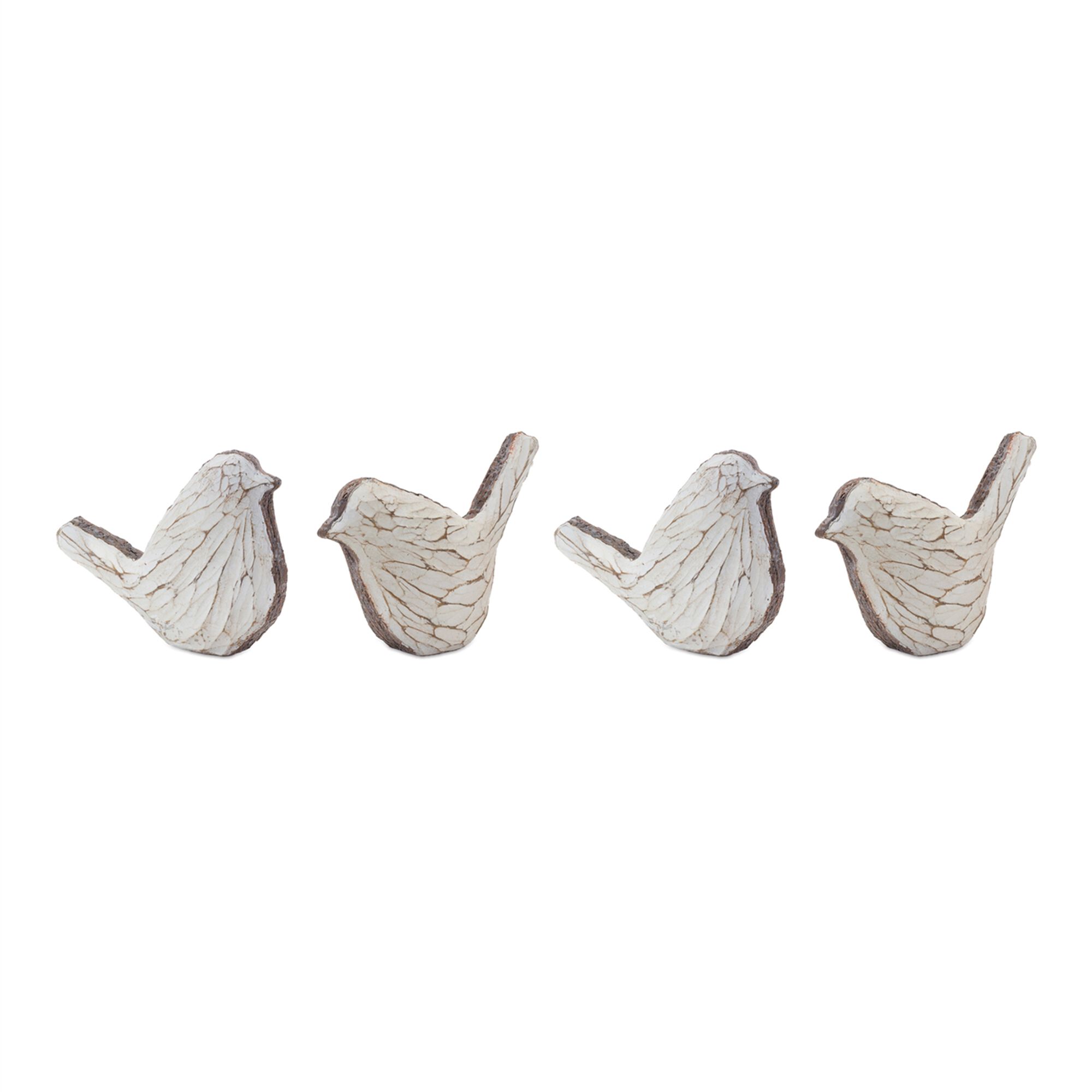 Carved Bird Figurine (Set of 4), CREAM BROWN, alternate image number 4