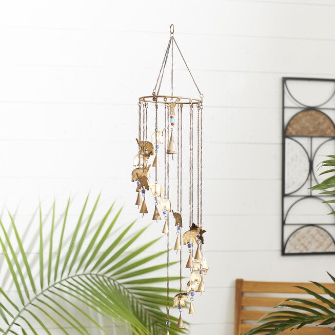Brass Metal Eclectic Windchime, , alternate image number null