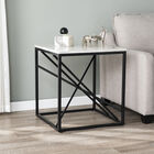 Arendal Faux Marble End Table, WHITE, hi-res image number null