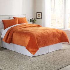 Geo Diamond Velvet Quilt
