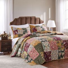 Antique Chic 100% Cotton Patchwork Bedspread Set