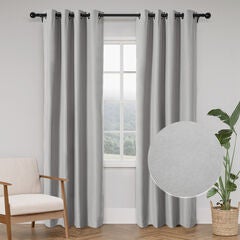 Soft Cotton Feel Twill Polyester 100% Blackout Grommet Pair