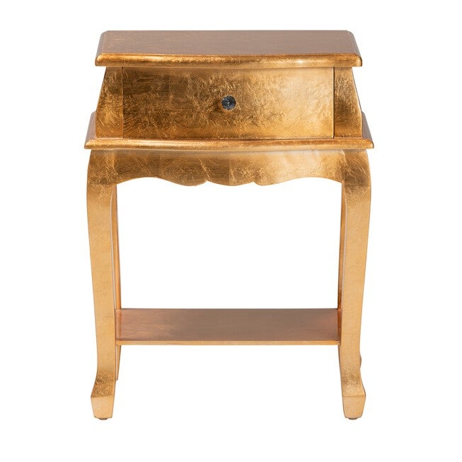 Harriet Classic And Traditional Silver Finished Wood 1-Drawer Nightstand, , alternate image number 7