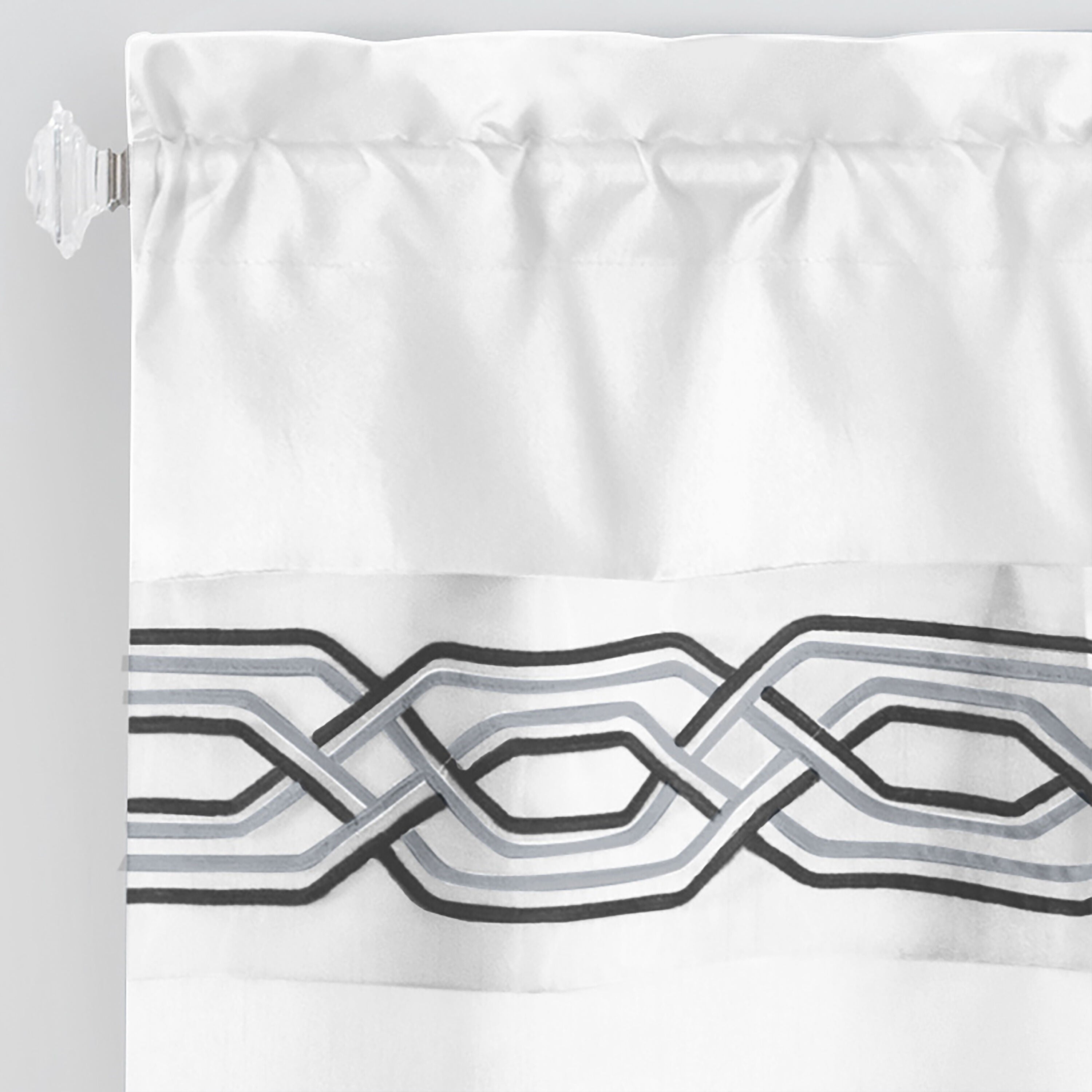 Paige Tier and Valance Window Curtain Set, WHITE, alternate image number 3