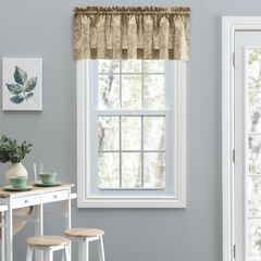 Lexington Leaf- Candlewick Leaf Pattern On A Colored Ground- Tailored Valance