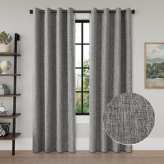Linen Texture 100% Blackout Grommet Pair