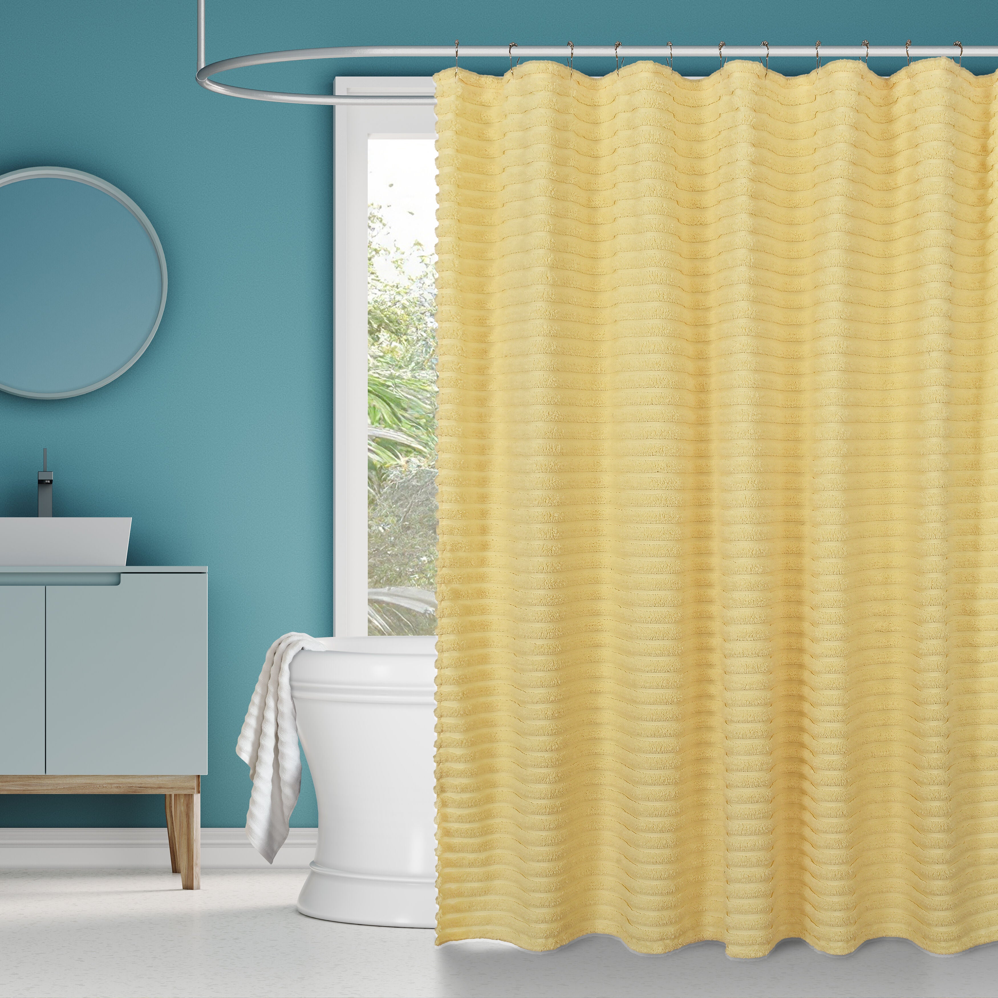 DARBY SHOWER CURTAIN, SAND, hi-res image number 0