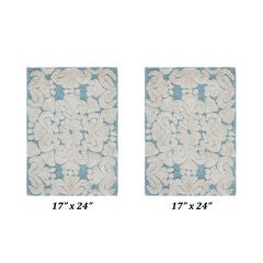 Medallion Collection 100% Cotton 2 Piece (17" X 24" | 17" X 24") Bath Rug Set
