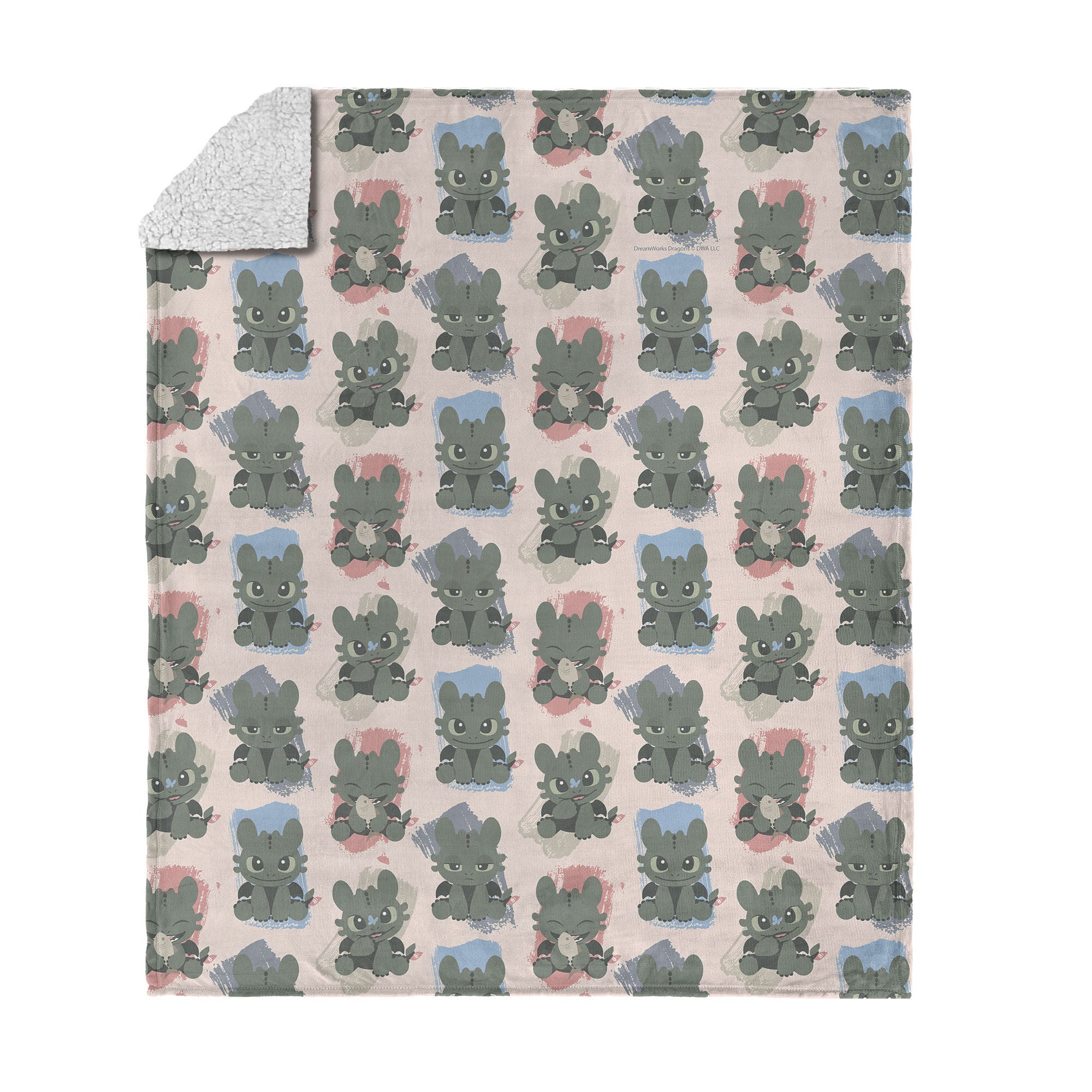 How to Train Your Dragon Many Emotions Silk Touch Sherpa Throw Blanket 50x60 inches, EMOTIONS, hi-res image number 0